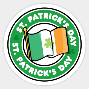 St Patrick's Day Irish Flag Sticker